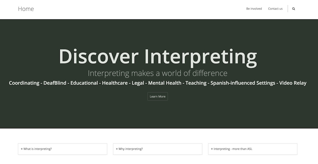 Discover Interpreting Website